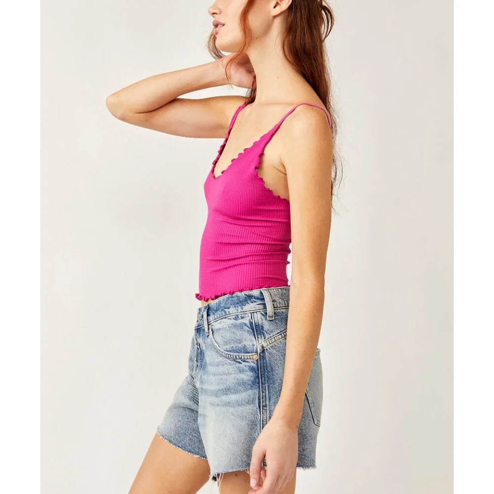 FREE PEOPLE Easy To Love Seamless Cami / Dragonfruit - Picture 3 of 6